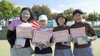 富山代表に2ペア、全国でも「一つでも多く勝つ」ピンクリボンテニス