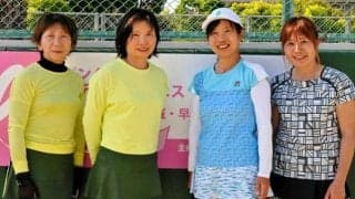 佐賀県代表2ペア決定、全国へ　ピンクリボンレディーステニス県大会
