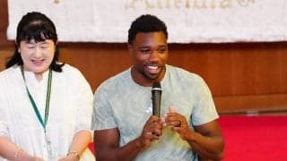 【陸上】ノア・ライルズが日本にキター！都内小学校で児童と交流「日本の学校に来るのは初めて」