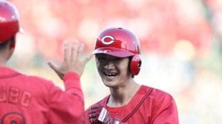 広島・辰見が待望のプロ初安打　昨年１２月現役ドラフトで楽天から加入　通算１０打席目で快音