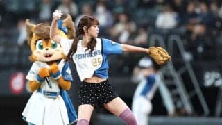 【日本ハム】ELSEEのAKARI、ファーストピッチで85キロ「手が震えてどこにいくか」 