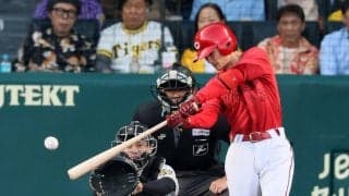 【広島】辰見鴻之介がプロ初安打「すごく嬉しい。うまく打てた」楽天から現役ドラフトで加入