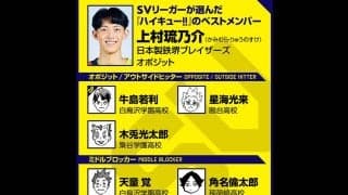 【ハイキュー‼×SVリーグ】上村琉乃介が\"ゴミ捨て場の決戦\"に感じたリアル　孤爪研磨のセリフに「春高バレーを思い出す」