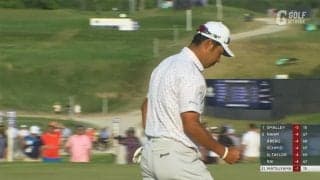 【動画】松山英樹は16番で値千金イーグル！スネークラインを読み切ってガッツポーズ