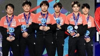 日本男子 金メダルならずも10年ぶりの銀メダル 張本大逆転負けからストレートで中国に敗れる【世界卓球】