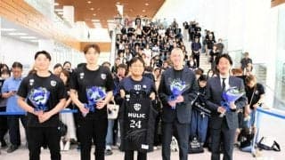 B1初参戦「学ぶこと多かった」　アルティーリ千葉が市長を表敬訪問