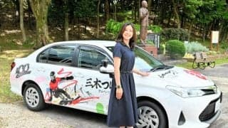 冬季五輪出場のスノーボーダー、三木つばき選手が掛川市役所を訪問
