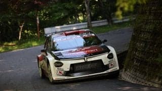 WRCラリージャパン：WRC2首位奪還ランチアのグリアジン「タイヤとホイールに問題があったが、うまくコントロールできた」