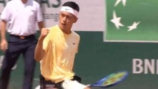 「つっよｗ」ガッツポーズ連発！車いすテニス世界王者・小田凱人、雨中断にも動じずストレートで初戦突破
