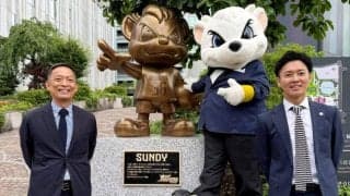 SR渋谷が渋谷区とマザータウン協定…サンディー銅像お披露目「ファンが立ち寄って勝利を願うような存在に」