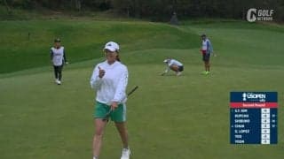 【動画】渋野日向子、笑顔あふれるプレーで1打差3位　スマイリング・シンデレラが決勝Rへ