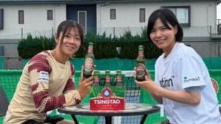 尾﨑里紗・加治遥、世界的ビールブランド「TSINGTAOビール」とスポンサー契約締結　グランドスラムへ心強い後押し