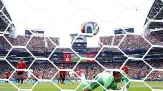 【W杯】ベルギーの“最強守護神”を打ち破った衝撃ゴラッソに「クルトワでも止められないのか」SNS騒然