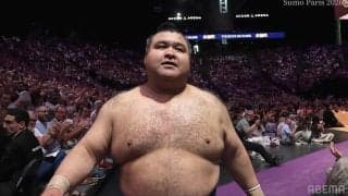大相撲パリ公演、高安が披露した“カッコよすぎる”ポーズ まるでラオウのような振る舞いを中継カメラが捉えていた