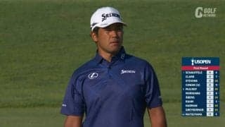 【動画】松山英樹、9番パー4でベタピンバーディ　初日は3ホールを残して1オーバー暫定29位