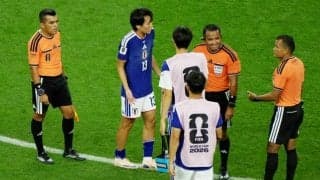 中村敬斗が一時ピッチ外へ　ソックス巡り審判から注意、体質が理由