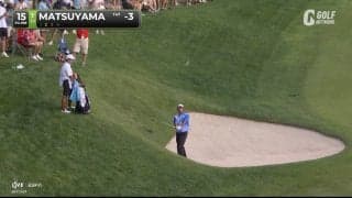 【動画】松山英樹がベースボールスイングで技ありアプローチ！シェフラーが「60」で単独トップ【トラベラーズチャンピオンシップ2日目】