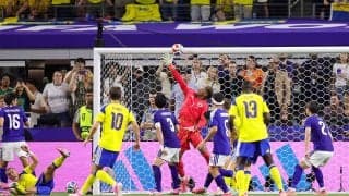 「規格外のセーブだ」日本代表GKの“神の右手”に海外ファン熱狂！「ブラジルはどう点を取る？」「W杯最高のGKの1人」