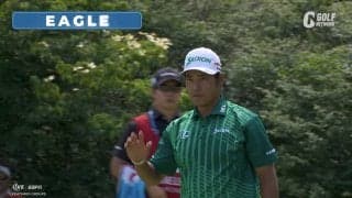 【動画】松山英樹6番でイーグル奪取！首位は熱いノルウェー応援団がつくホブランド【トラベラーズチャンピオンシップ3日目】