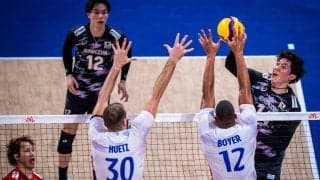男子日本代表　アウェーで2セットダウンからフランスに逆転勝利で8連勝