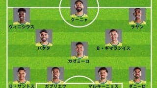 【速報】ブラジル代表、W杯日本戦のスタメン発表！ヴィニシウスなどほぼベスト布陣 ネイマールはスーパーサブ 