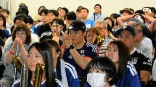 W杯、上田選手に声援　故郷水戸のPV会場　中学恩師も活躍ねぎらう