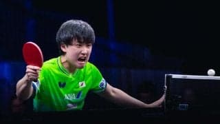 中国勢に続き前回準Vの張本智和も……　初対戦の24歳サウスポーにストレート負け　篠塚大登との同級生対決ならず【USスマッシュ】