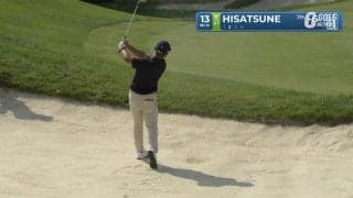 【動画】久常涼がバンカーから114ydをスピンバックで直接入れてイーグルホールアウト【ジョンディアクラシック2日目】