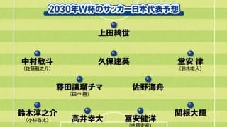 サッカー日本代表2030年ワールドカップのメンバーを予想　主力は変わるか？