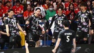 【バレー】日本、デュース応酬の末セットカウント取り返し１-２に　富田将馬、大塚達宣らが躍動