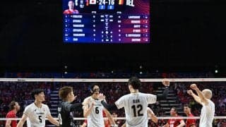 【バレー】日本、第３セット　初めてリード許すも…中盤一気に前に出て25－16で11連勝