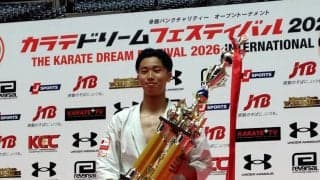 カラテドリームフェスティバル2026国際大会　男子高校軽重量級で村田が大会８連覇