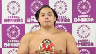琴栄峰が初の三賞となる敢闘賞「気持ちで負けない精神力が大事になる」さらなる飛躍を誓った