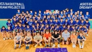 アシックスが中高大生向けバスケイベントを開催…渡邊雄太ら契約選手が約80名と交流