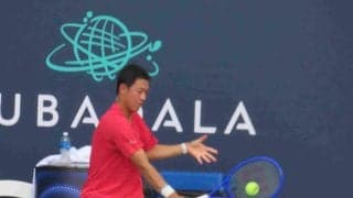 錦織圭　２回戦の相手は、世界２４位、１９歳の新星ホダル（スペイン）に決定　練習は約４５分で問題なし