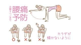 お腹をへこませ腰痛予防