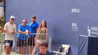 錦織圭　２回戦のホダル戦を前に約３０分　ショットの確認　動きは問題なし