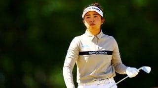 山下美夢有は巻き返しへ練習場直行 ティショットもセカンドもイメージ通りに打てず…
