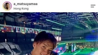 国際結婚した五輪金メダリスト　アツアツな２ショット！「大好きな選手を応援」フェンシング松山恭助の妻が「可愛い」と話題