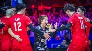 【バレー】熱戦の末に第２セット制す　最後は高橋藍が決めた　セットカウント１－１に戻す
