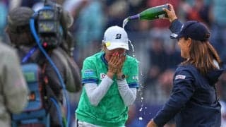 【全英女子オープン】マスターズ覇者の松山英樹、メジャー初Ｖ桑木志帆を英語でたたえる