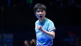 中国撃破の張本智和が振り返る会心勝利「実力差を反映できた」　前回王者が難敵登場の8強にも自信「戦術をどう使うか」【WTTチャンピオンズ横浜2026】