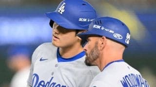 大谷翔平　２打席連続の四球で好機拡大→フリーマンが全力疾走で反撃の１点もぎ取る