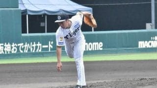 阪神　「左アキレス腱断裂」の石井が中２日で３度目のライブＢＰに登板　打者９人に安打性１本の好内容　直球主体で空振りを量産