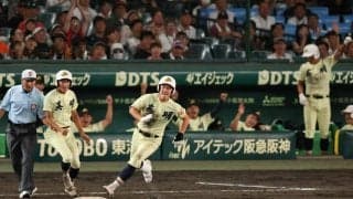 英明が少ない好機逃さず勝利　関東第一は石井が好投も守備に乱れ