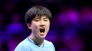 【卓球】張本智和「ストレートで勝てるとは…」 Ａ・ルブランに快勝 第１Ｇ１９-１７、第２Ｇは７点差大逆転で２連覇に前進！ 準決勝は松島輝空と日本人対決…ＷＴＴチャンピオンズ横浜