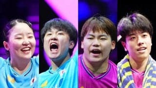 【卓球】男女日本勢４人が準決勝進出　張本兄妹同時優勝＆男子日本人ワンツーフィニッシュなるか
