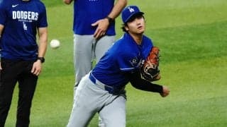 大谷翔平、17日ぶりキャッチボール実施　グラブ持ちグラウンド登場…敵地ファンから歓声