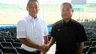 享栄・大藤監督「投手力で守りの野球できれば」　履正社監督と対談