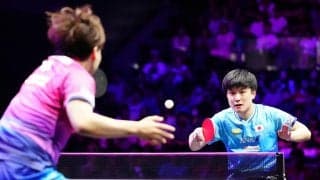 【卓球】張本智和「チョレイ！」と絶叫…いきなり２ゲーム連取　19歳松島輝空を圧倒